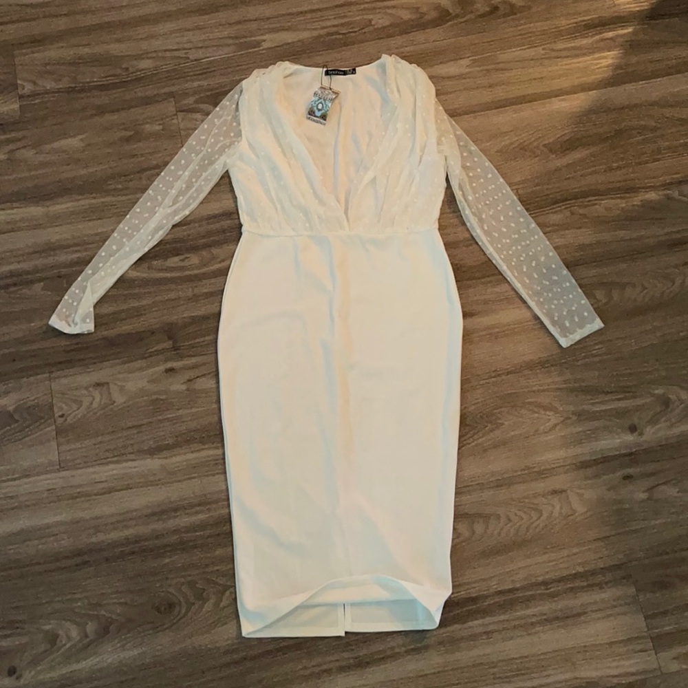 Plunge midi dress